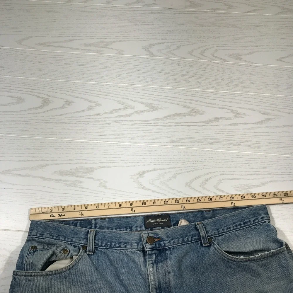 Vintage Eddie Bauer Relaxed Fit Jeans Men 42x32 Blue Grunge 100% Cotton Work Y2K